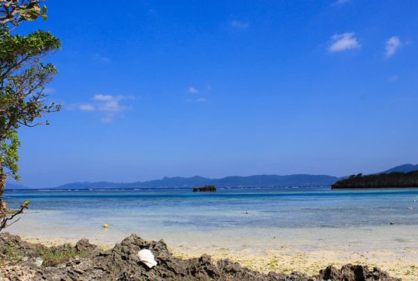 beach with clear blue sky in Ishigaki